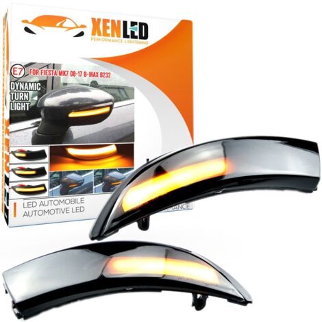 Répétiteurs Rétro LED Dynamique Défilant Fumé FORD Fiesta 2011 - 2018 - Clignotant - Homologué ECE (1/5)