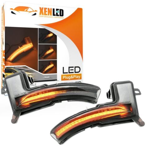 Répétiteurs RÉTRO LED DYNAMIQUE DÉFILANT Clio 4 Clio IV Mk2 - Renault CAPTUR I phase 2- Fumé - Homologué ECE (1/5)
