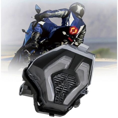 Feux arrière Stop/Veilleuses + Clignotants YZF R3 R25 MT03 MT07 FZ07 MT25 - Homologué - compatible avec Yamaha