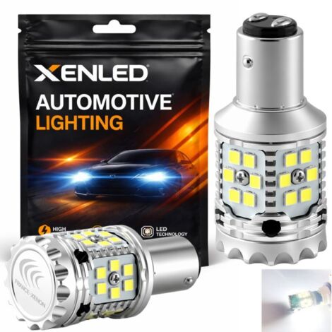 2X AMPOULES P21/5W XENLED V2.0 30 LED EPISTAR - CANBUS PERFORMANCE - BLANC Double intensité (1/5)