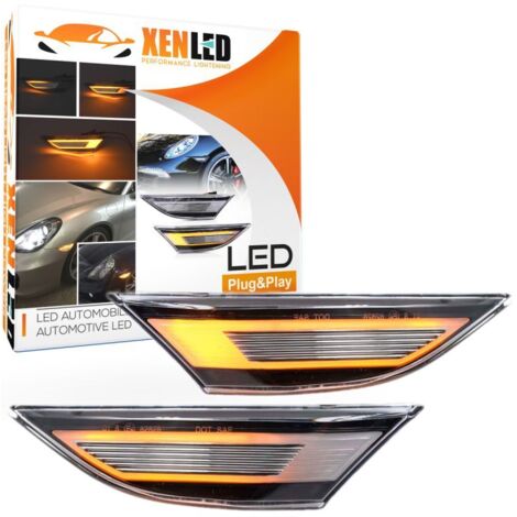 Clignotants Latéraux Défilants Clairs LED Porsche 911 991, Boxster 981 & 718, Cayman 981 & 718 - Homologué ECE