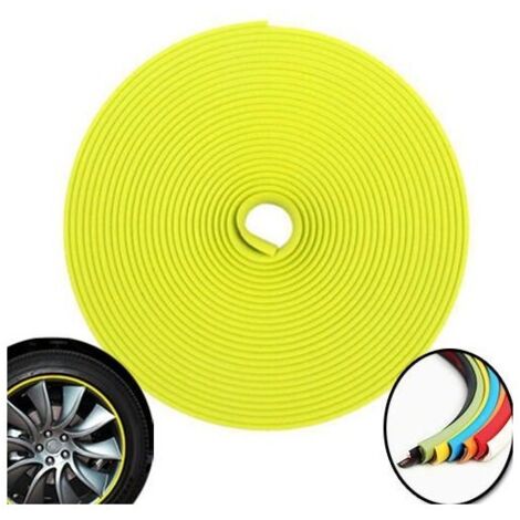 Liseret 3D autocollant pour 4 jantes - 8m - JAUNE (1/4)