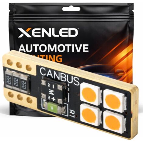1 x AMPOULE WY5W 4 LED Orange Super Canbus 120Lms XENLED - LED clignotant haute puissance sans erreur (1/5)