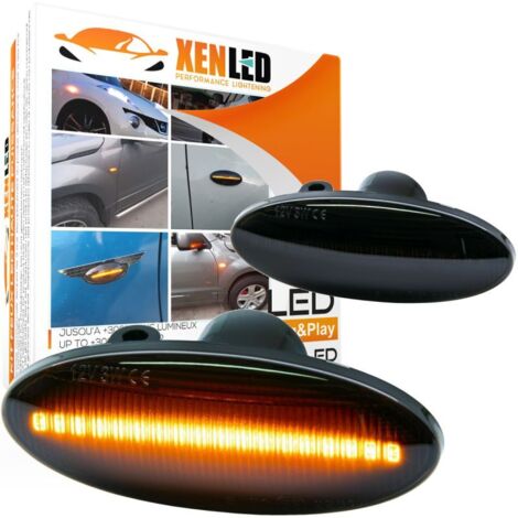 Clignotants latéraux LED Smart Forfour Renault Koleos Nissan Cube, Juke, Leaf, Micra, Qashqai, X-Trail - Fumée (1/5)