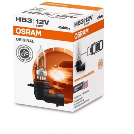 Osram – Ampoule halogène 60W P20d 12V 1700 lm – Température couleur 3200K – Remplacement HB3 – 9005