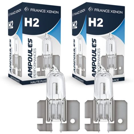 2 x Ampoules H2 100W 12V Halogène ORIGINE - FRANCE-XENON