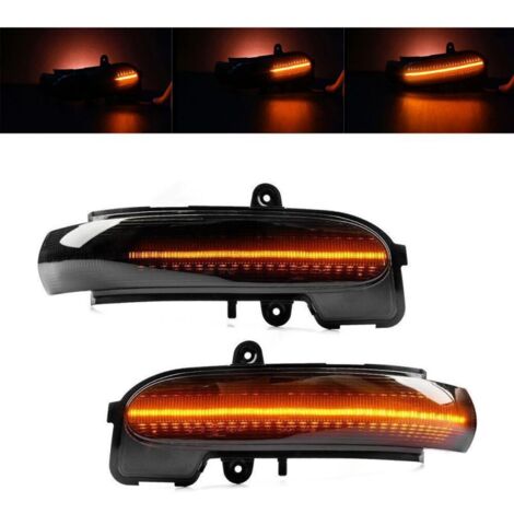 Répétiteurs Rétro LED Dynamique Défilant Mercedes Classe C W203, 2000 à 2007 - Homologué ECE