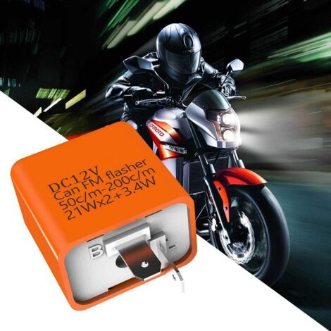 Relais Clignotant LED 12V Flasher LF2 Ajustable Moto Honda Kawasaki Suzuki Yamaha (1/5)
