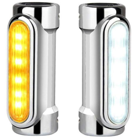 2 Clignotants + Feux de jour LED sur Crash Bar 1.25" - 2160LM - Version Chrome - HV125 - XENLED (1/5)