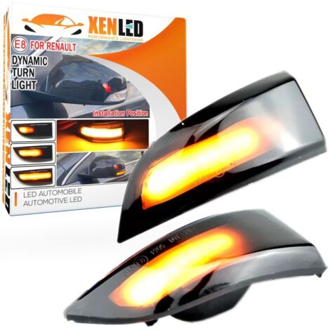 Répétiteurs RÉTRO LED DYNAMIQUE DÉFILANT Mégane III - Renault - Clignotant - Homologué ECE (1/5)