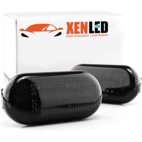 2x Cabochons de répétiteurs latéraux Dacia Duster, Logan, Renault Clio, Espace, Megane, Scenic, Twingo - Noir