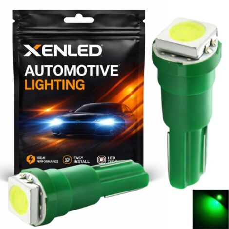 2 x Ampoules 1 LED SMD VERT - T5 W1.2W - Ampoule de compteur - LED d'habitacle (1/5)