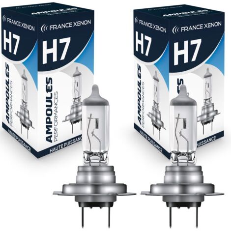 2 x Ampoules H7 100W 12V ORIGINE - FRANCE-XENON - PX26d - Lampes Halogène