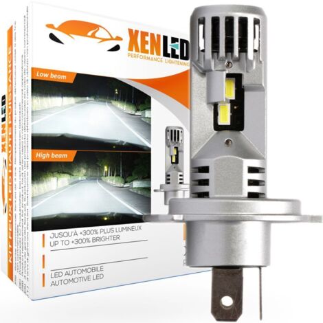 1x ampoule H4 LED Tiny1 Ultima 1880/1300Lms réels 50W CANBUS - XENLED - Moto - ratio 1:1 - plug&play