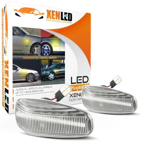 Clignotants latéraux LED Mercedes Vito, Classe E, Sprinter W210 W202 W208 R170 Vito W638 - Version claire - la paire