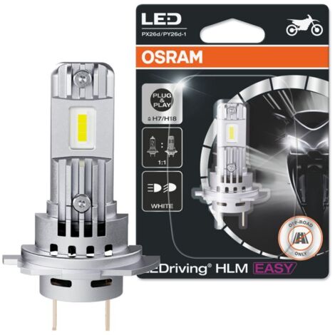1x ampoule LED H7 & H18 OSRAM LEDriving EASY - 12V 16W 64210DWESY-01B - PX26d PY26d-1 - Moto Quad (1/5)