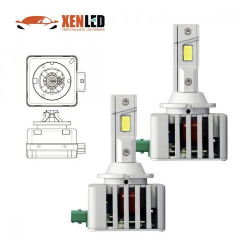 2x Ampoules D3S de conversion LED Plug&Play 5700Lms - V18 - 35W - Pk32D-5 - CANBUS 90%