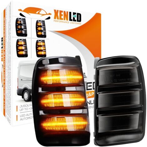 Clignotants LED Défilantes Rétroviseurs compatible avec FORD Transit Mk8 phase 1 de 2014 - 2019 - Plug&Play couleur noire