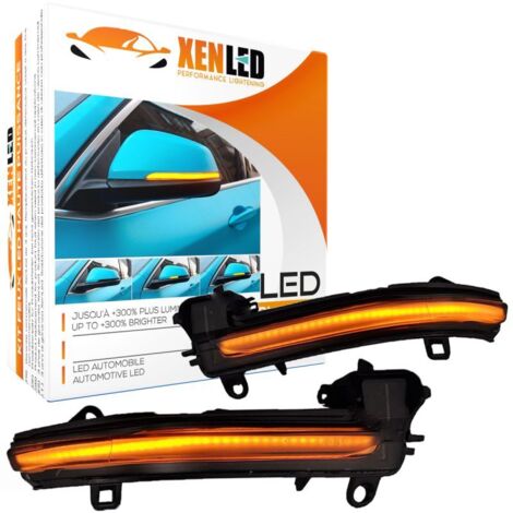 Clignotants rétroviseurs latéraux LED dynamiques Série 2 F45 / F46, X1 F48 - Noir - CANBUS - Homologué ECE (1/5)