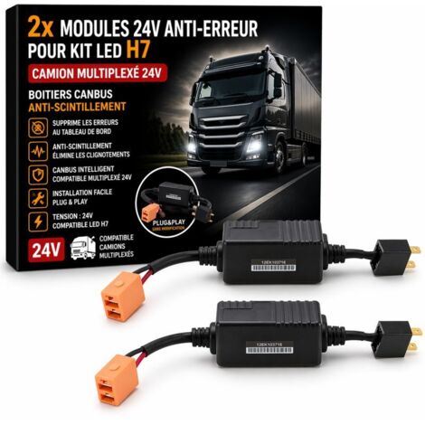 2x Modules 24V anti-erreur pour kit LED H7 - Camion Multiplexé 24V (1/5)