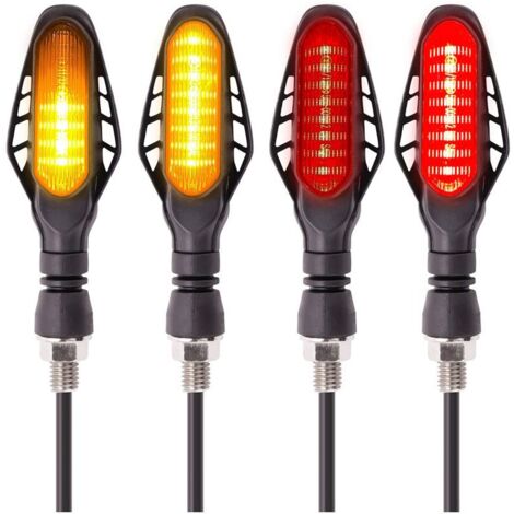 2 Clignotants LED + Stop + Veilleuse - 3 Fonctions - défilant Moto séquentielle A01R