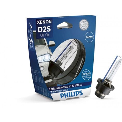 1x Ampoule D2S Philips 85122WHV2S1 xénon whitevision Gen2, sous blister (1/5)