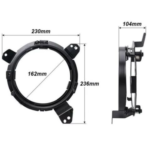 CCYKXA Support barre LED supports montage phares LED Résistant à la Corrosion, Phares/Feux de Plaque pince en alliage d'aluminium pour la plupart des voitures, camions, SUV 2pcs Noir