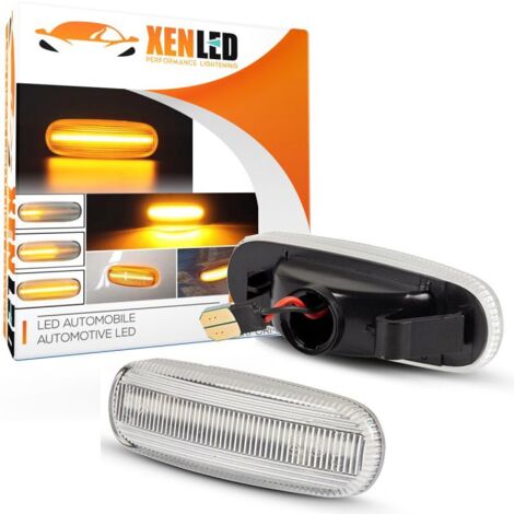 Clignotants Répétiteurs Clairs LED DYNAMIQUE DÉFILANT Peugeot Citroën Fiat - Homologué ECE (1/5)
