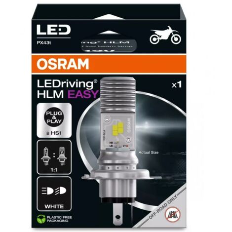 Ampoule HS1 LED Moto - LEDriving HLM Easy OSRAM - PX43t 12V 5,5W - 64185DWESY-1HB - L'unité