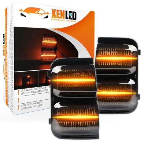 Répétiteurs DYNAMIQUE LED Fiat DUCATO - DÉFILANT RÉTRO - COULEUR NOIRE - DOUBLE LED DEFILANTES - Sans erreur OBC (1/5)
