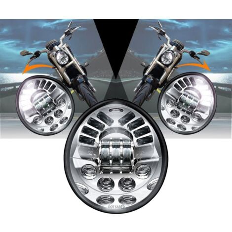 Optique Full LED ADAPTATIVE Harley Davidson V-ROD à partir de 2002 - CHROME - 60W - 3450Lms