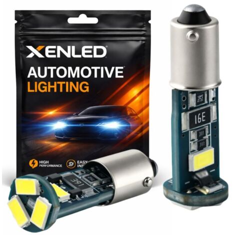 2 x AMPOULES 5 LEDS (5730) CANBUS SSMG - H6W BAX9S 12V Lampe de veilleuse Blanc (1/5)
