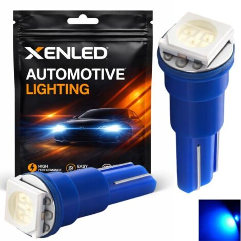 2 x Ampoules 1 LED SMD BLEUE - T5 W1.2W - Ampoule de tableau de bord 12V (1/5)