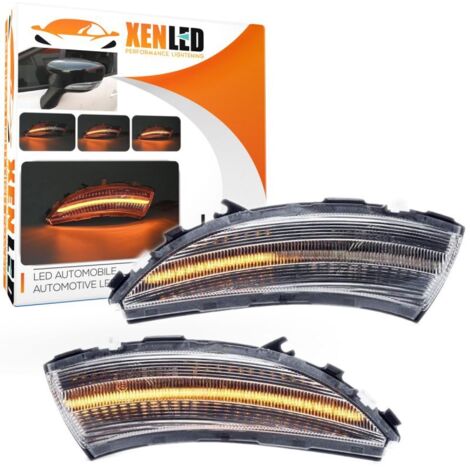 Répétiteurs RÉTRO LED DYNAMIQUE DÉFILANT Clio 4 Clair - Renault CAPTUR I phase 1 - Clignotant - Homologué ECE (1/5)