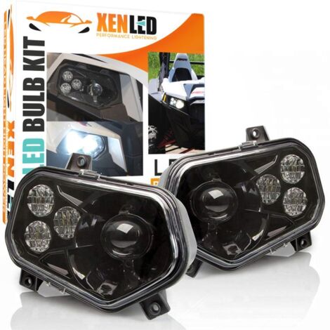 Phares LED Polaris RZR 800 / 900 - Homologué - 3450Lms - Black - La paire (1/5)
