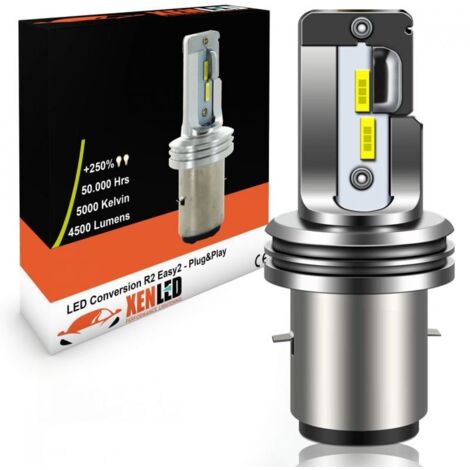 Ampoule Bi-LED H6 BA20D Easy2 - 9-32Vdc - 5000K - 2500lms - XENLED - 100W d'éclairage - S2 (1/5)