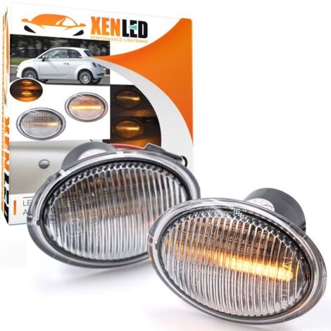Clignotants Répétiteurs Clairs LED DYNAMIQUE DÉFILANT Fiat 500 - Homologué ECE (1/5)