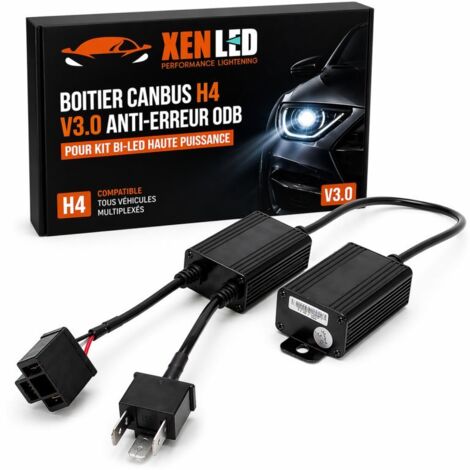 1x Boitier CANBUS H4 V3.0 anti-erreur ODB pour kit Bi-LED Haute Puissance 99% - XENLED (1/4)