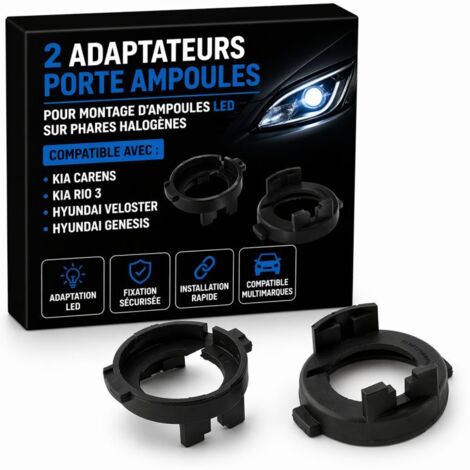 2 Adaptateurs Porte Ampoules Kia Carens, Rio 3, Hyundai Veloster Genesis (1/5)