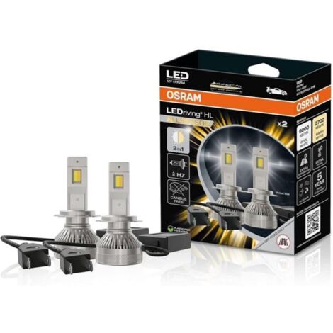 Ampoule LED H7 LEDriving HL ALLSEASON avec CANbus intégré, Pack 2 64210DWALL-2HB, 12V, 2700K-6000K - Osram