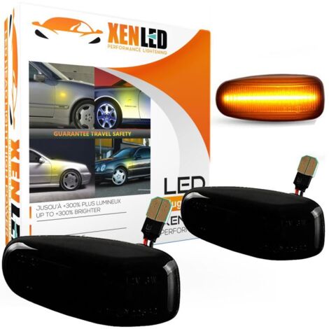 Clignotants latéraux LED Mercedes Vito, Classe E, Sprinter W210 W202 W208 R170 Vito W638 - Version fumée - la paire - Homologué (1/5)