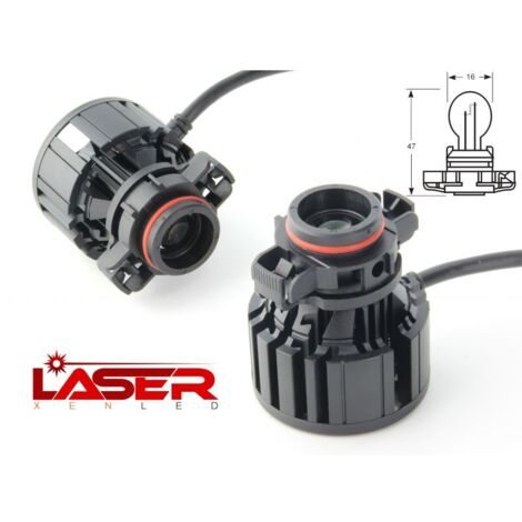 Kit conversion 2 ampoules Laser H16 5202 antibrouillard 6500K 28W - 3Km de distance - ELITE (1/4)
