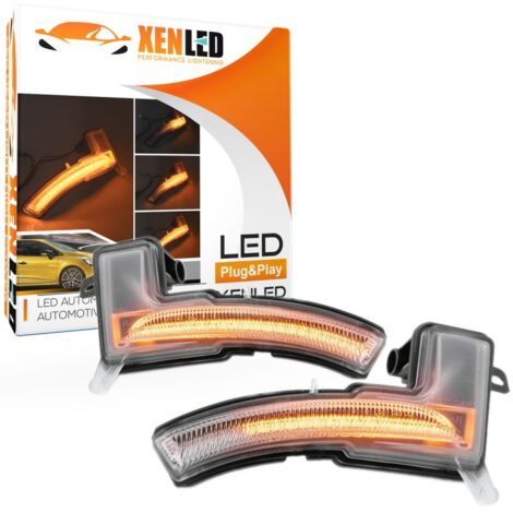 Répétiteurs RÉTRO LED DYNAMIQUE DÉFILANT Clio 4 Clio IV Mk2 - Renault CAPTUR I phase 2 - Clair - Homologué ECE (1/5)