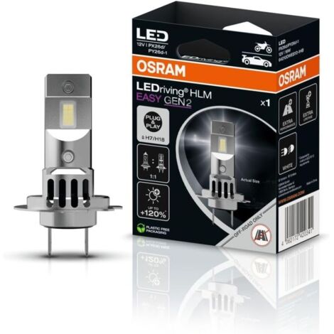 AMPOULE LED H7 OSRAM LEDRIVING® HL EASY GEN2 - 64210DWESY2-1HB - PLUG&PLAY H7 / H18, PX26D 16W 2000LMS - L'Unité (1/4)