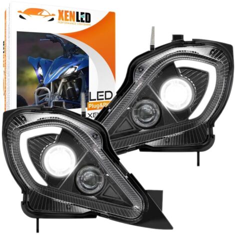 Phares LED Raptor / YZF / Wolverine - Homologués ECE - étanche plug & play canbus 64W Réel - XENLED - 6000Lms - Yamaha