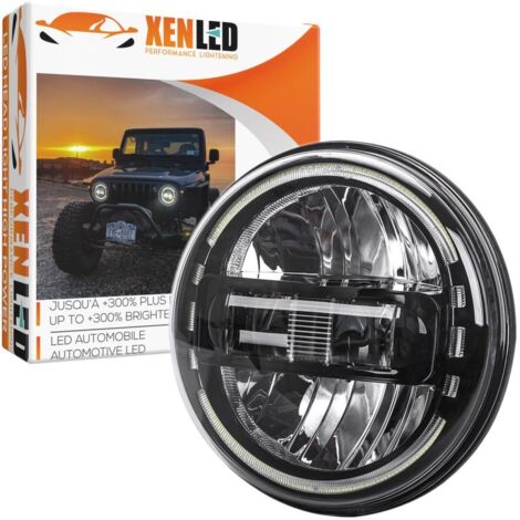 Phare 7″ LED « King Kong » - JEEP / HUMMER / 4x4 - 60W - 6000Lms Phare rond Full LED XENLED Homologué