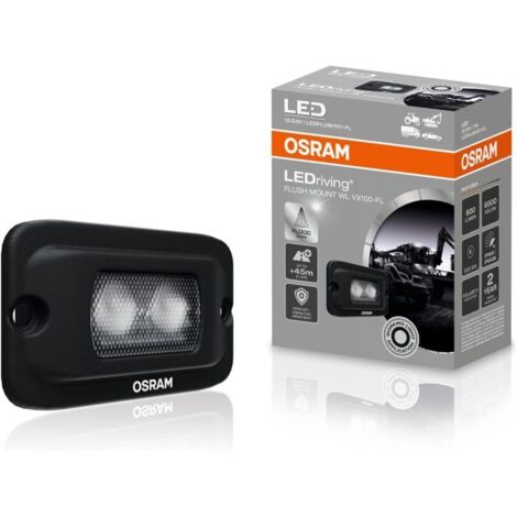 Osram LEDriving® Flush Mount WL VX100-FL, LEDFLUSH101-FL, phares de travail LED OFF ROAD, 600 lumens,12V/24V