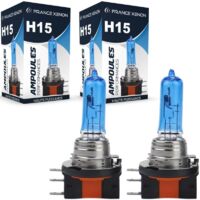 2 x Ampoules H15 5000K 15/55W SUPER WHITE - FRANCE-XENON - 12V