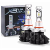 2 x Ampoules HB3 LED XT3 50W - 6000Lm - 12V/24V - Lampes LED