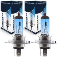 2 x Ampoules H4 60/55W 12V SUPER WHITE - FRANCE-XENON - Lampes halogène voiture